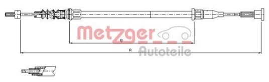 Tautrekk, håndbremse METZGER 11.5768