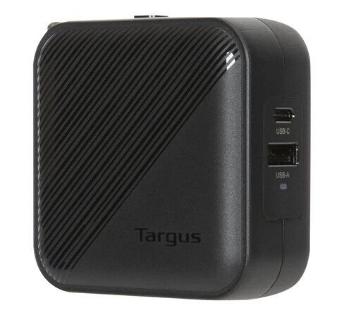 Targus 65W GaN USB-C og USB-A Hurtiglader Svart