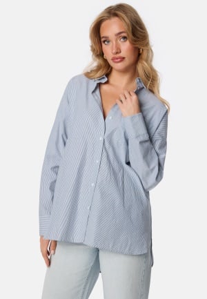 VILA Vidarma L/S BUTTON SHIRT Bijou Blue Stripes: Cloud Danc 34 VILA Vidarma L/S BUTTON SHIRT Bijou Blue Stripes: Cloud Danc 34