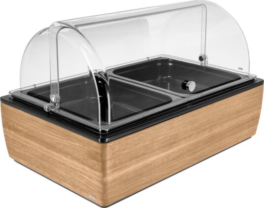 VEGA Buffet Display Montana høy 6.5 cm 2x GN 1/2 i melamin GN 1/1 Transparent
