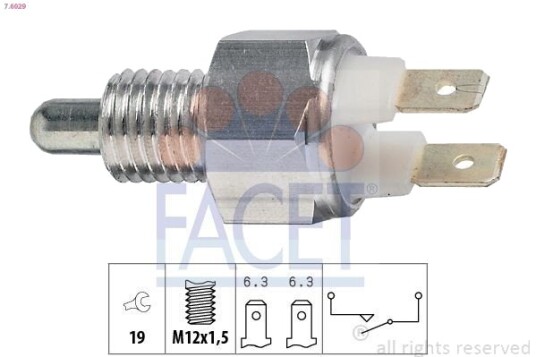 FACET 7.6029 Bryter, ryggelys FACET 7.6029 Bryter, ryggelys