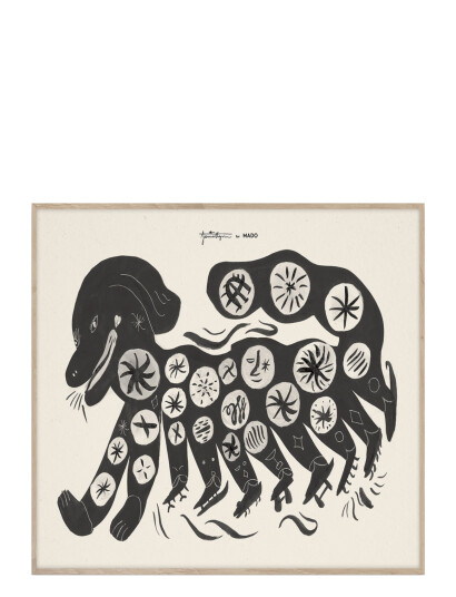 MADO Chinese Dog Black   50X70   Multi/patterned   50X70CM