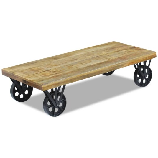 vidaXL Kaffebord Brunt Solid Mango Tre 120x60x30 cm