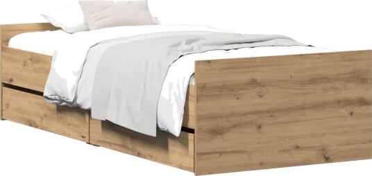 vidaXL Sengestamme Artisan eik 90 x 200 cm Konstruert tre