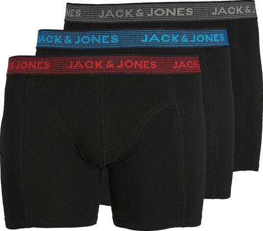 Jack & Jones Plus Boksershorts jacWaistband Trunks 3 pakning Grå