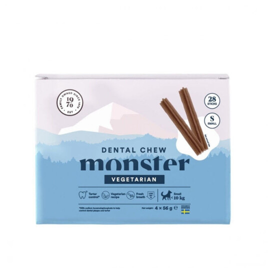 Monster Pet Food Vegetarisk Tannkrem til Hund Små 28 stk Monster Pet Food Vegetarisk Tannkrem til Hund Små 28 stk