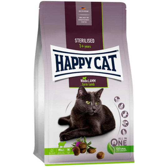 Happy Cat Tørrfôr for Voksne Katter Sterilisert Lam 10 kg Happy Cat Tørrfôr for Voksne Katter Sterilisert Lam 10 kg