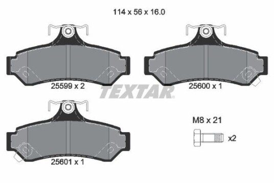 Bremseklosser TEXTAR 2559901