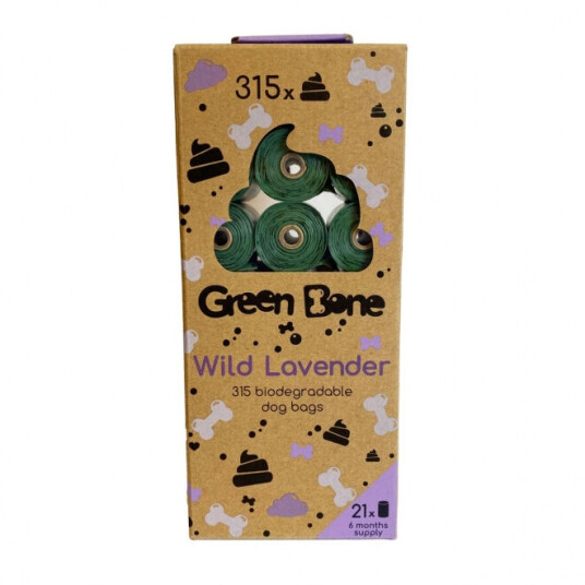 Green Bone Biologisk Nedbrytbare Hundeposer Wild Lavender 315 Stk Green Bone Biologisk Nedbrytbare Hundeposer Wild Lavender 315 Stk