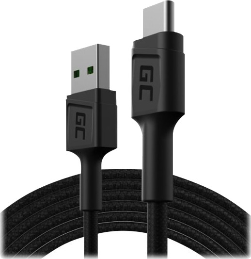Green Cell Powerstream Usb-Kabel Usb-C Hann Til Usb Hann 2.4 A 1.2 M Svart