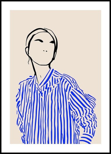 Greywork.Studio | Erato in Blue Plakat Plakat / 100x150cm