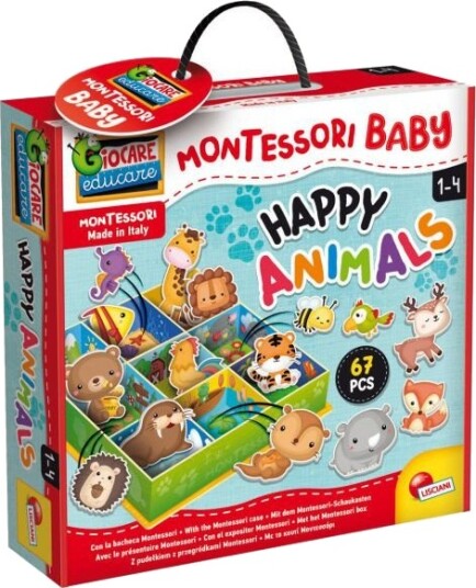 Lisciani Montessori Babyleketøy Spill Glade Dyr