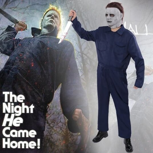 Michael Myers Kostymesett med Maske til Barn og Voksen FA-