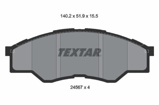 Bremseklosser TEXTAR 2456701