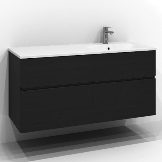 Svedbergs Poem Profil Servantskap D45 med 4 Skuffer Svart ask / 120cm SV-34512644 Svedbergs Poem Profil Servantskap D45 med 4 Skuffer Svart ask / 120cm SV-34512644