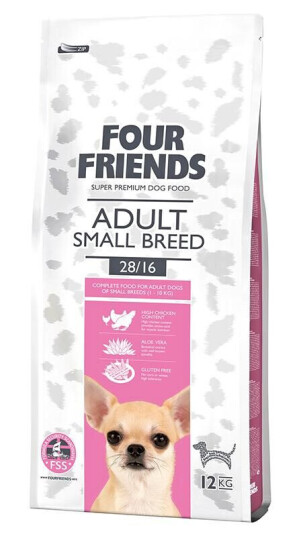 Four Friends Tørrfôr til Små Hunderaser med Kyllingsmak 12 kg Four Friends Tørrfôr til Små Hunderaser med Kyllingsmak 12 kg