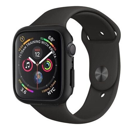 Spigen Thin Fit 44mm Bumper til Apple Watch - Svart Polykarbonat