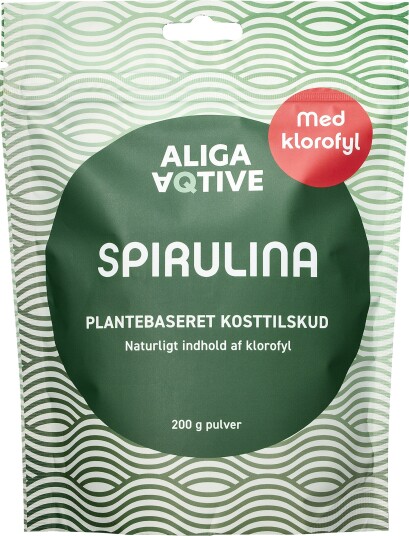 Aliga Aqtive Spirulina pulver - Glutenfri - 200 g
