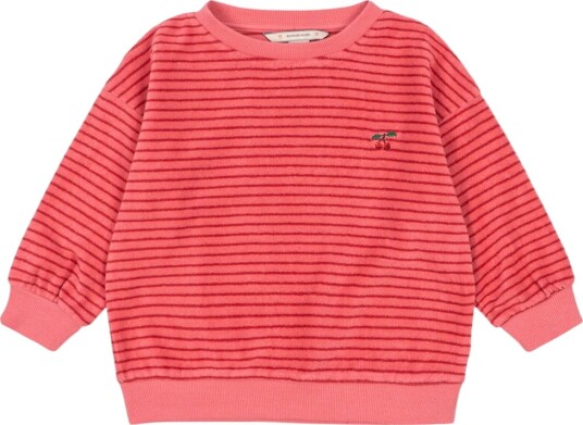 Konges Sløjd Collegegenser Frotté Itty Kardinal Rose Strip Konges Sløjd 1 år (80) Collegegenser Rosa Rød