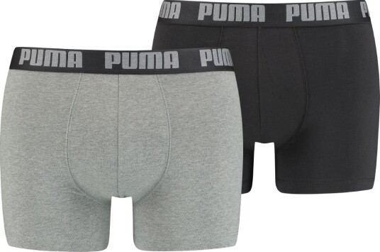 Puma Boxershorts Basic 2 pack Mørk Grå/Svart Puma Small Boxershorts