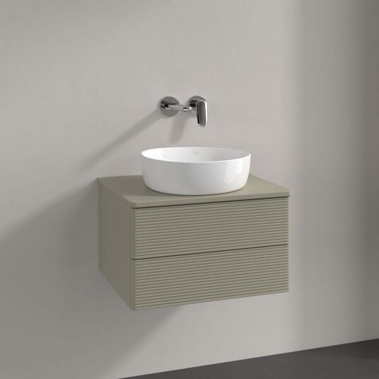 Villeroy & Boch Antao Servantskap med 2 skuffer 60x50x36 cm u/lys Steingrå Matt Villeroy & Boch Antao Servantskap med 2 skuffer 60x50x36 cm u/lys Steingrå Matt