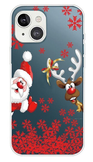 INCOVER iPhone 14 TPU Plast Jul Deksel - Nissen og Reinsdyr INCOVER iPhone 14 TPU Plast Jul Deksel - Nissen og Reinsdyr