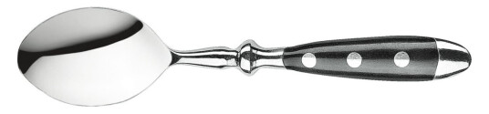 PULSIVA Teskje Gutshof; 15.1 cm (L); Sølvfarge, Håndtak Svart; 12 Stykk / Forpakning