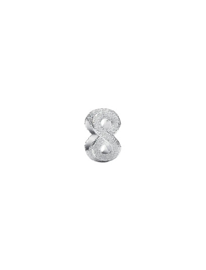 Pandora Textured Infinity Symbol Mini Charm Silver ONE SIZE