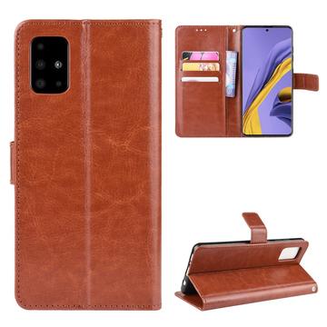 Samsung Galaxy A51 Lommebok-deksel med Magnetisk Lukning Brun