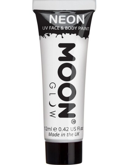 Hvit Neon UV/Blacklight Ansiktog Kroppsmaling 12 ml