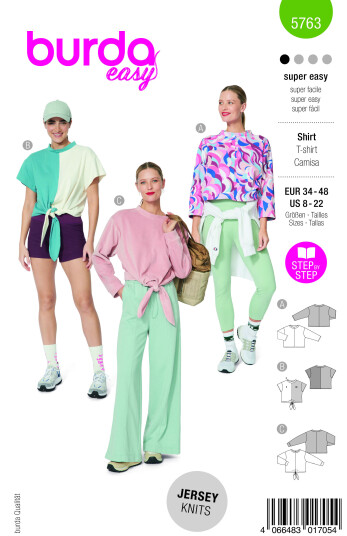 Burda 5763 - Overdel EUR: 34-48 US: 8-22