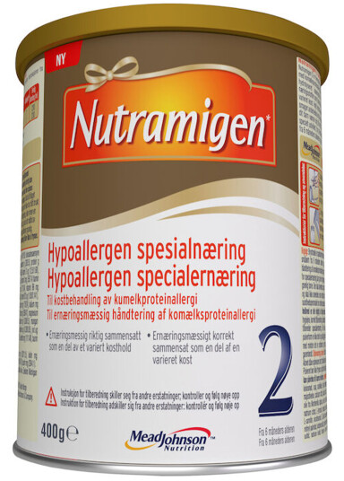 Nutramigen 2 Hypoallergen Spesialnæring Morsmelkerstatning 6mnd+ 400g Nutramigen 2 Hypoallergen Spesialnæring Morsmelkerstatning 6mnd+ 400g