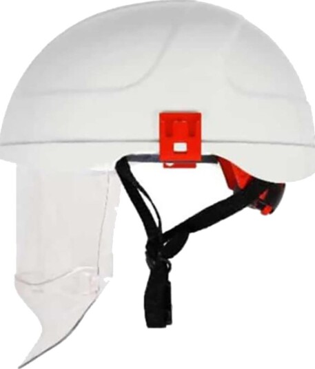 Tranemo Vernehjelm Arc Cl 1 Uventilert, Innebygd Visir Hvit