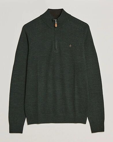 Morris John Merino Half Zip Olive