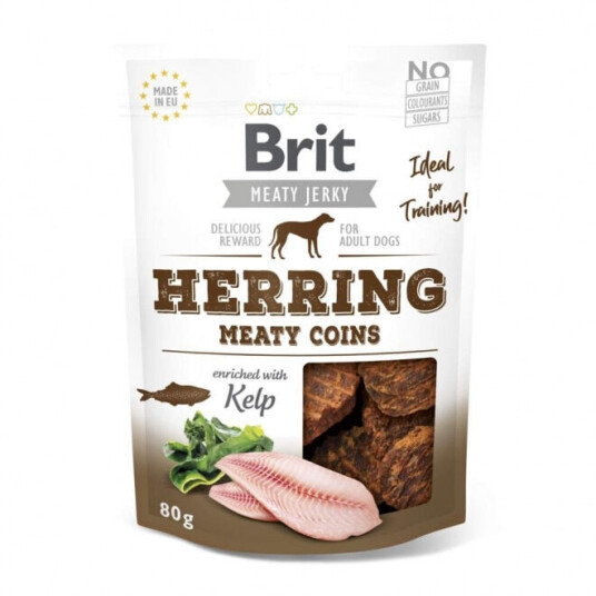 Brit Care Meaty Jerky Coins Herring 80 G