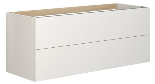 Dansani Inzo Underskap m/2 skuffer 120x44x48 cm Uten grep Hvit Matt