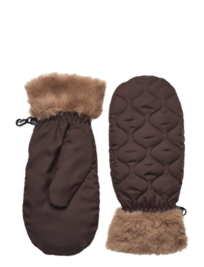Becksöndergaard Makara Puff Mittens - Brown - XS/S