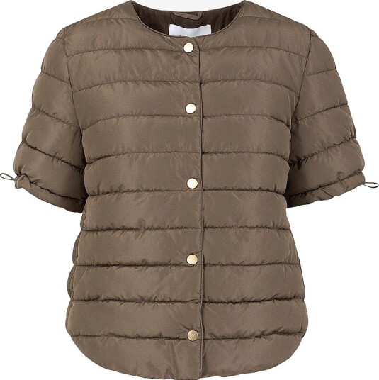 Coster Copenhagen Pufferjakke Asta Quilted Short Sleeved Jacket Grå