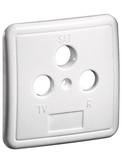 Pro 3 holes cover plate for antenna wall sockets Hvit