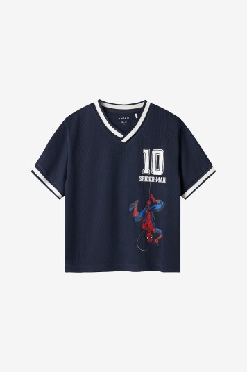 Name It T skjorte nmmMatz Spider Nreg SS Poly Top Mar Blå