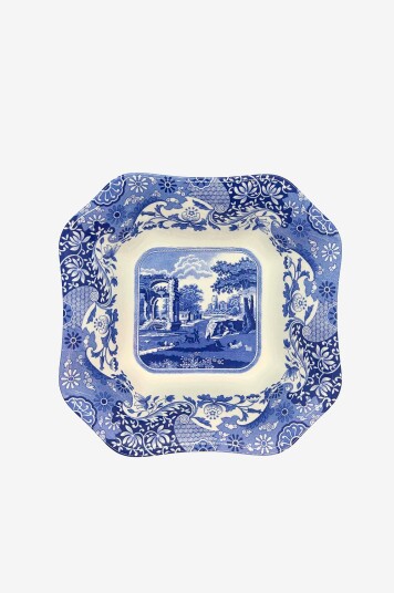 Spode - Firkantet salatbolle 23,5 cm Blue Italian - Blå