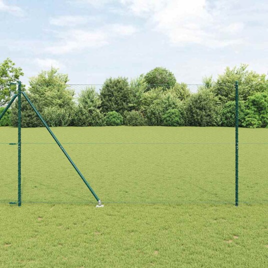 Gjerde med innlegg. grønn 1.6 x 50 m PVC belagt stål