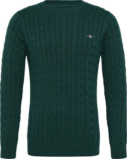 Gant Classic Cable Knit Sweater Green L