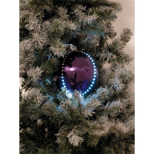 Europalms Led Snøball 8 Cm, Lilla 5 Stk (83501240)