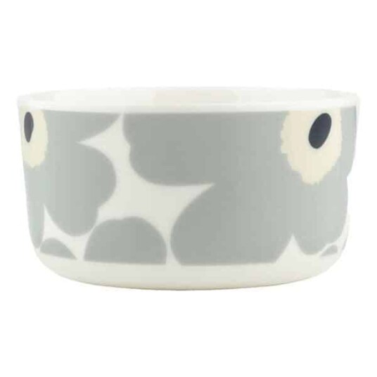 Marimekko skål 0,5L Unikko Light grey/beige & dark blue Marimekko skål 0,5L Unikko Light grey/beige & dark blue