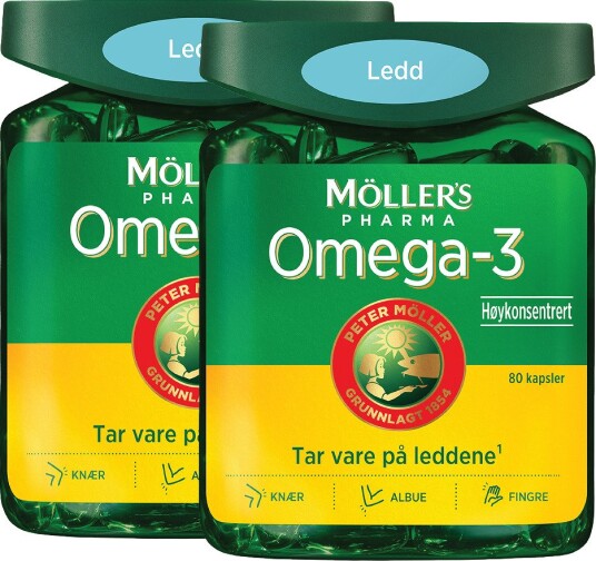 Möller's Pharma Omega-3 Ledd kapsler 2 x 80 stk.