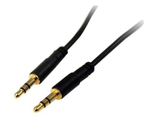 StarTech Slim 3.5mm Lydkabel Han-Han 1,8 m Sort