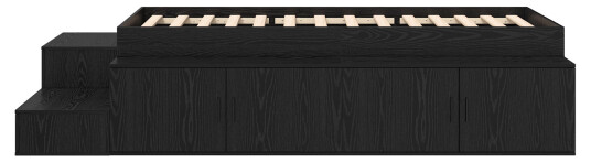 Oppbevaringsramme Svart Eik 90x200 cm