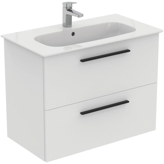 IDEAL STANDARD I.LIFE A BADEROMSMØBEL 840X460 MATT HVIT M/SORT HÅNDTAK IDEAL STANDARD I.LIFE A BADEROMSMØBEL 840X460 MATT HVIT M/SORT HÅNDTAK