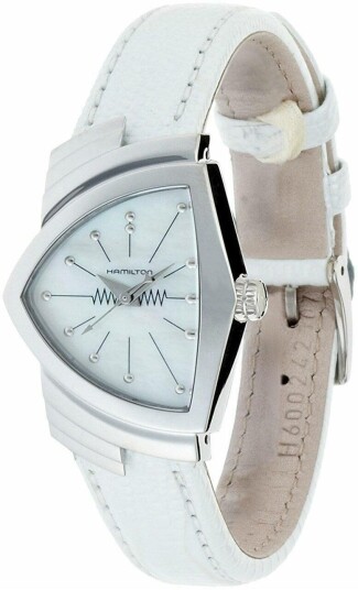 Hamilton Dameklokke H24211852 American Classic Ventura Hvit/Lær